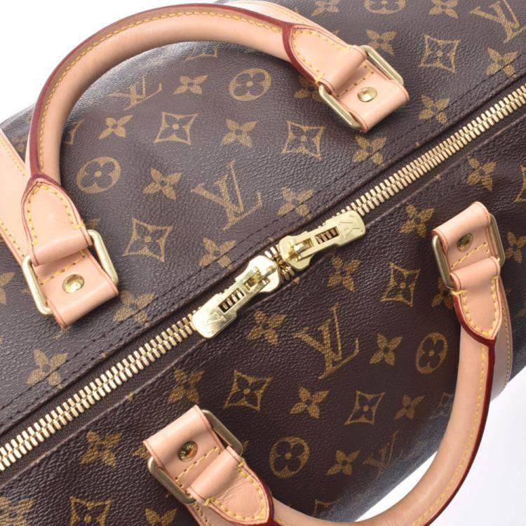 Pre Owned Louis Vuitton Brown Monogram Canvas Keepal 60 Bag