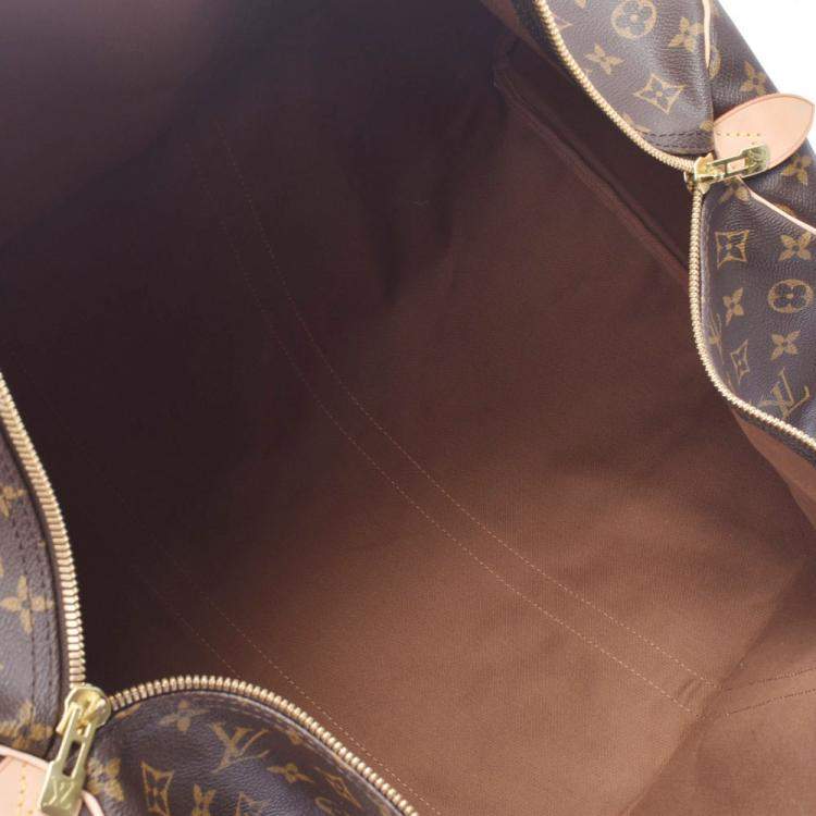 Pre Owned Louis Vuitton Brown Monogram Canvas Keepal 60 Bag