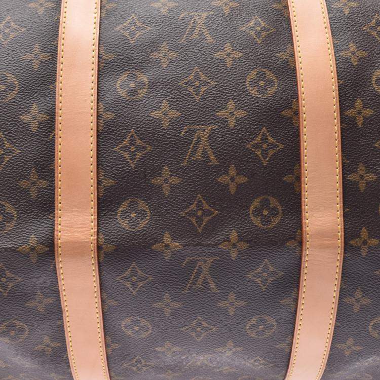Pre Owned Louis Vuitton Brown Monogram Canvas Keepal 60 Bag