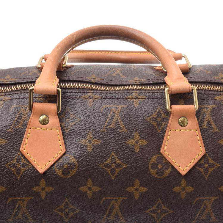 Pre Owned Louis Vuitton Brown Monogram Canvas Speedy 40 Bag