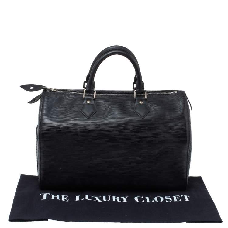 Pre Owned Louis Vuitton Black Epi Leather Speedy 30 Bag