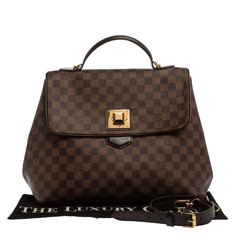 Pre Owned Louis Vuitton Damier Ebene Canvas Bergamo GM Bag