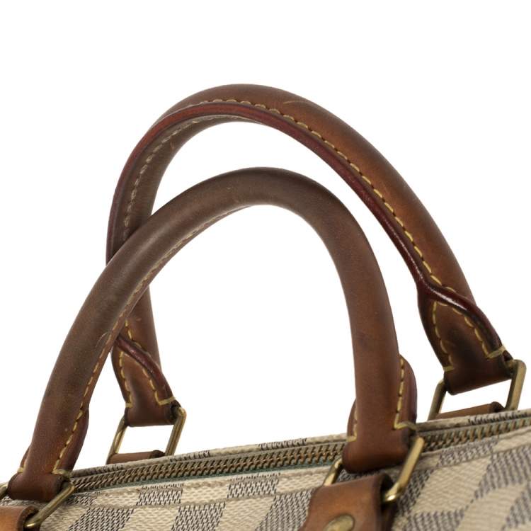 Pre Owned Louis Vuitton Damier Azur Canvas Speedy 30 Bag