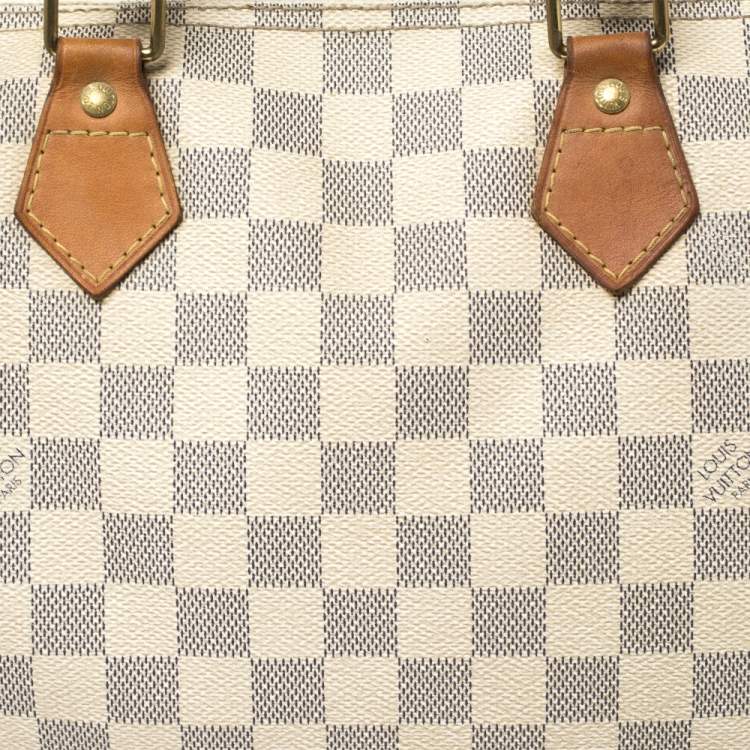 Pre Owned Louis Vuitton Damier Azur Canvas Speedy 30 Bag