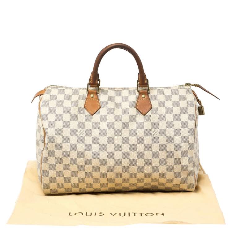 Pre Owned Louis Vuitton Damier Azur Canvas Speedy 30 Bag