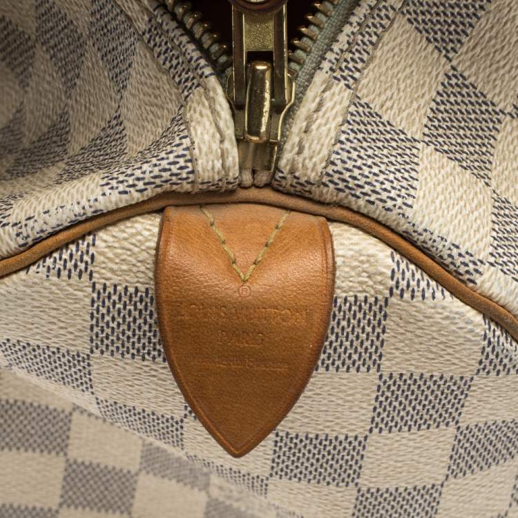 Pre Owned Louis Vuitton Damier Azur Canvas Speedy 30 Bag