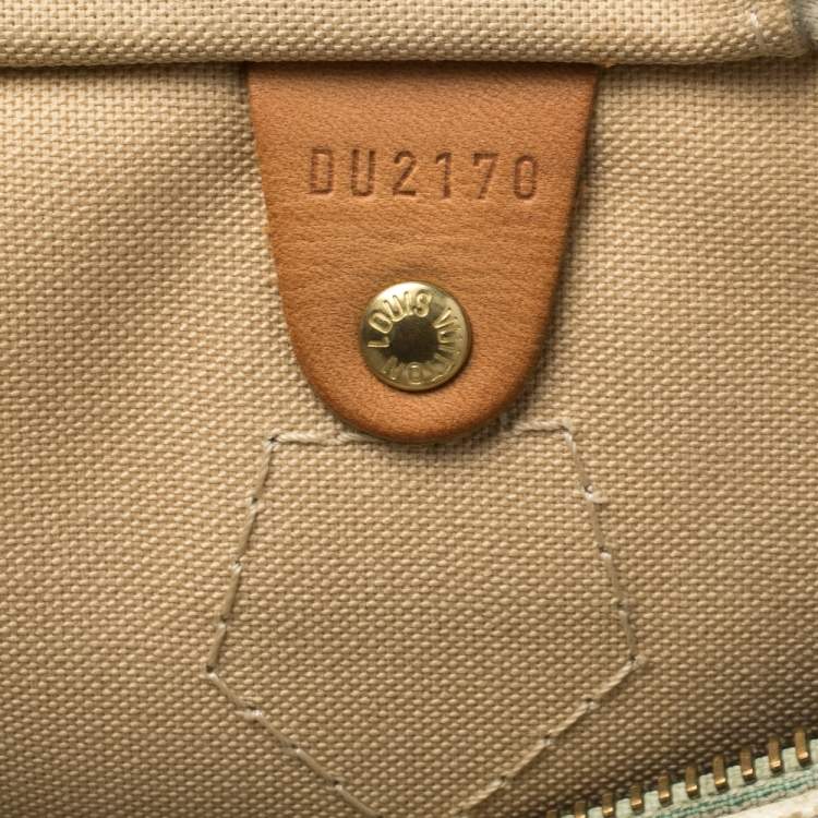 Pre Owned Louis Vuitton Damier Azur Canvas Speedy 30 Bag