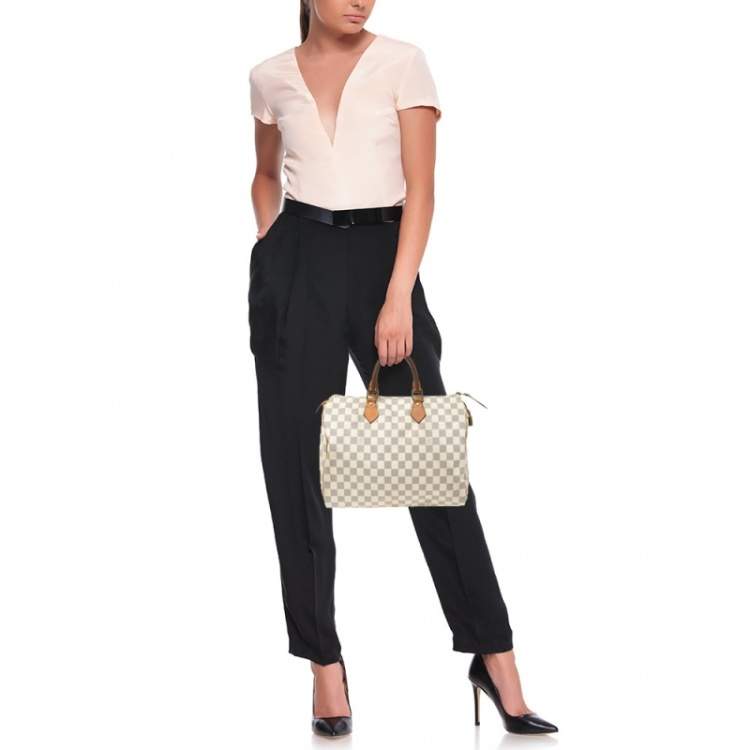 Pre Owned Louis Vuitton Damier Azur Canvas Speedy 30 Bag