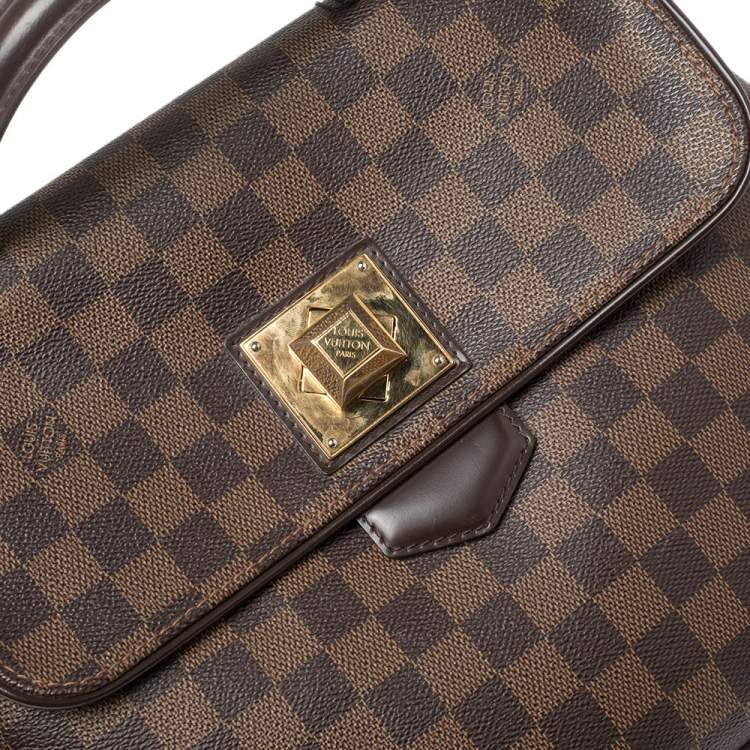 Pre Owned Louis Vuitton Damier Ebene Canvas Bergamo MM Bag