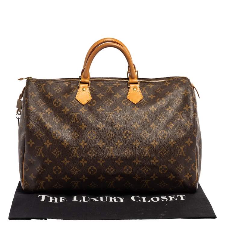 Pre Owned Louis Vuitton Monogram Canvas Speedy 40 Bag