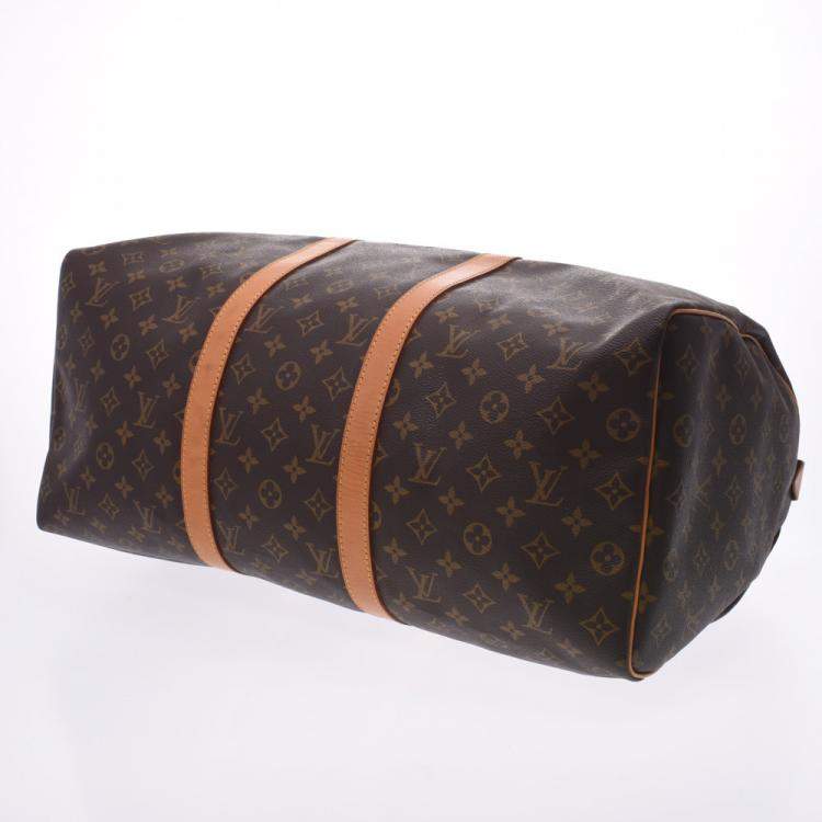 Pre Owned Louis Vuitton Brown Monogram Canvas Keepall 50 Bag