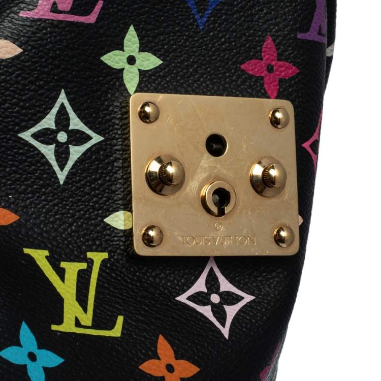 Pre Owned Louis Vuitton Black Monogram Multicolore Canvas Speedy 30 Bag