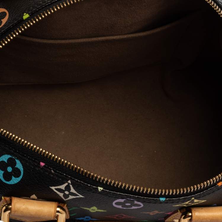 Pre Owned Louis Vuitton Black Monogram Multicolore Canvas Speedy 30 Bag