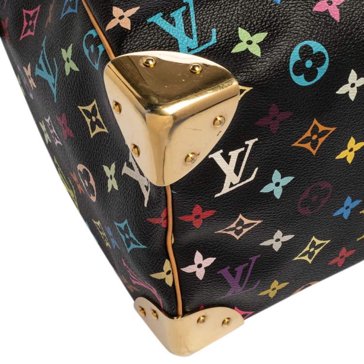 Pre Owned Louis Vuitton Black Monogram Multicolore Canvas Speedy 30 Bag