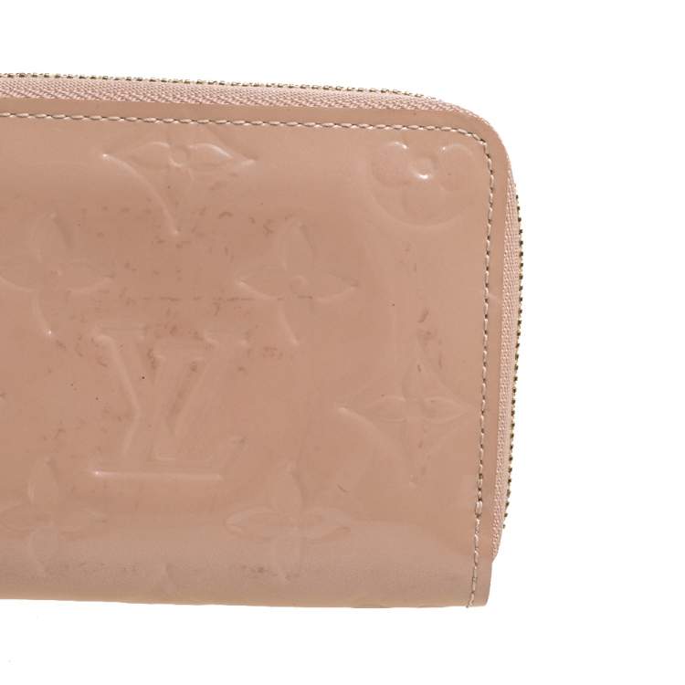 Pre Owned Louis Vuitton Rose Florentine Monogram Vernis Zippy Coin Purse