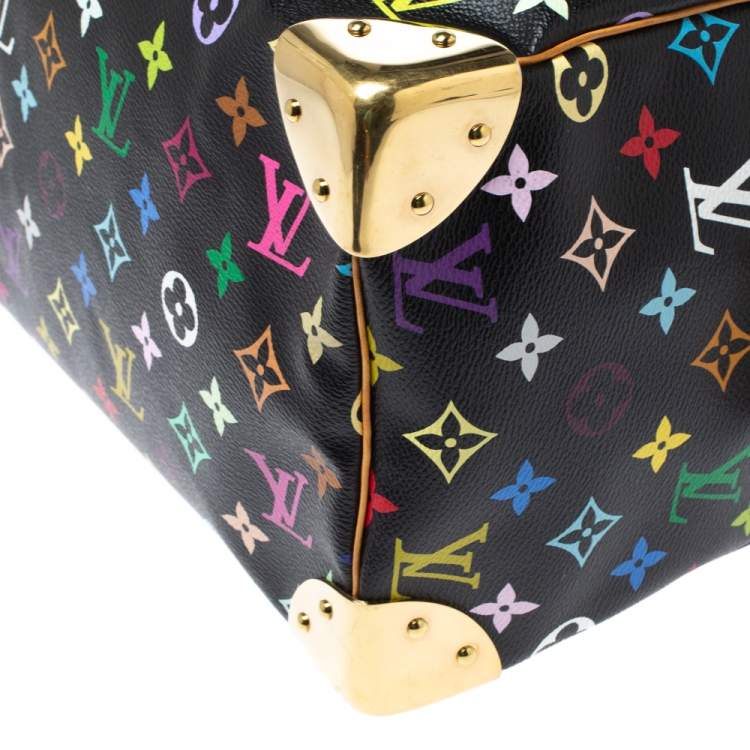Pre Owned Louis Vuitton Black Monogram Multicolore Canvas Speedy 30 Bag