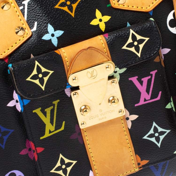 Pre Owned Louis Vuitton Black Monogram Multicolore Canvas Speedy 30 Bag