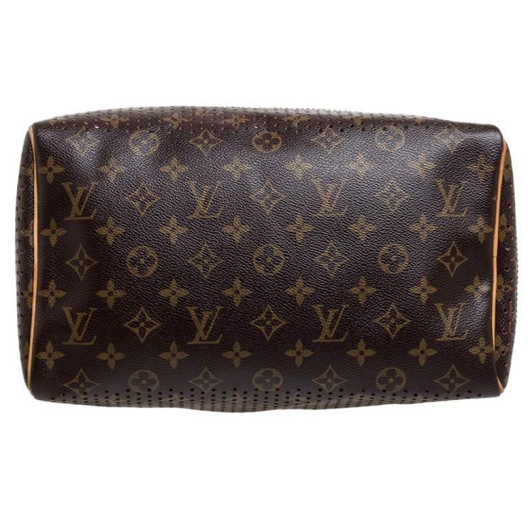 Pre Owned Louis Vuitton Monogram Perforated Canvas Limited Edition Speedy 30 Bag
