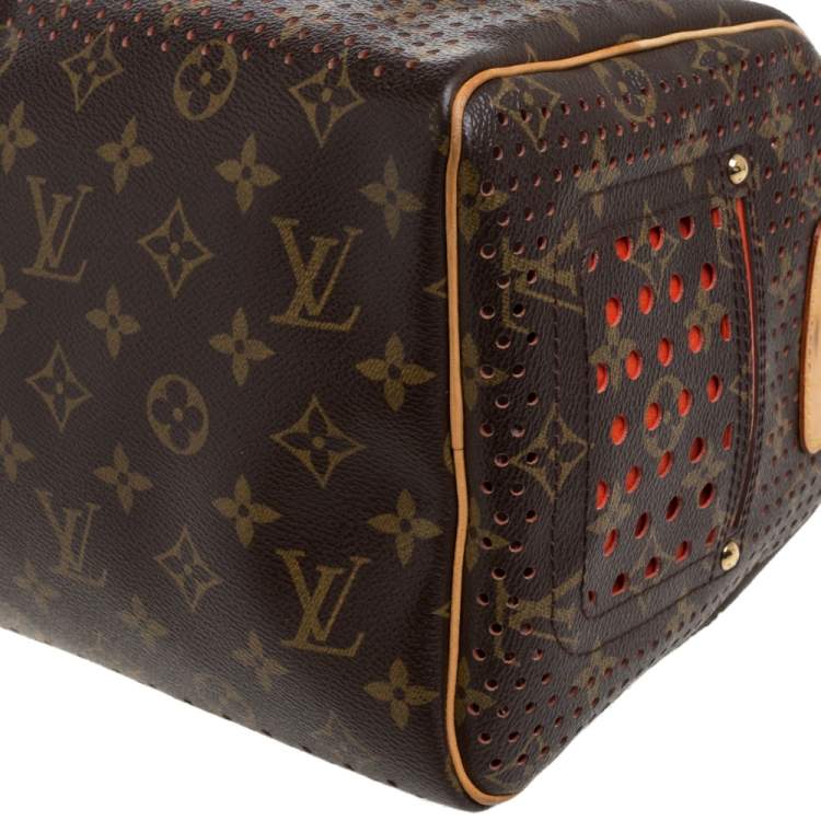 Pre Owned Louis Vuitton Monogram Perforated Canvas Limited Edition Speedy 30 Bag