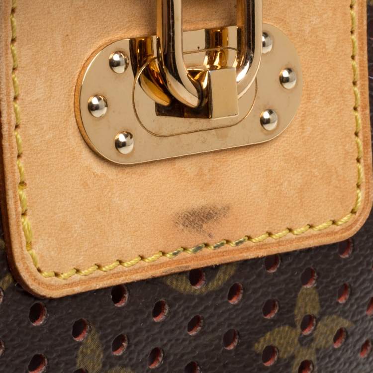 Pre Owned Louis Vuitton Monogram Perforated Canvas Limited Edition Speedy 30 Bag