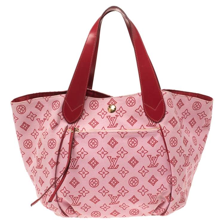 Louis Vuitton Cabas Ipanema GM Red Leather Cloth Cloth ref.99622