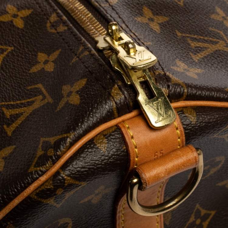Pre Owned Louis Vuitton Monogram Canvas Keepall Bandouliere 55 Bag