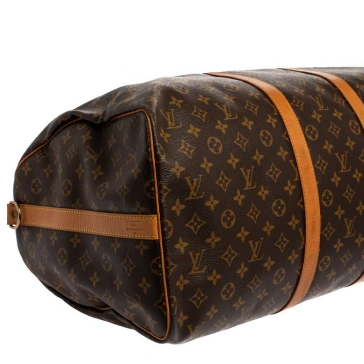 Pre Owned Louis Vuitton Monogram Canvas Keepall Bandouliere 55 Bag