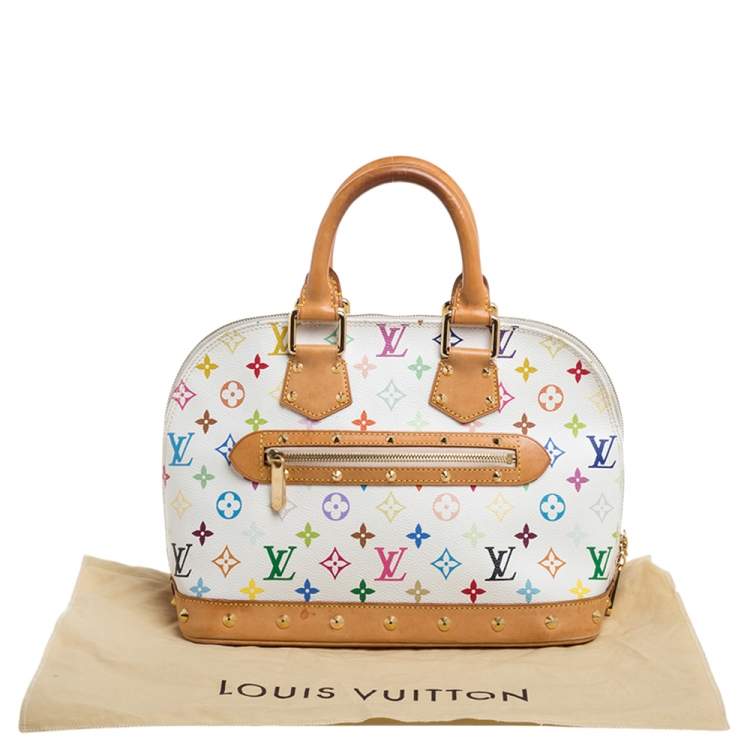 louis vuitton alma multicolor white