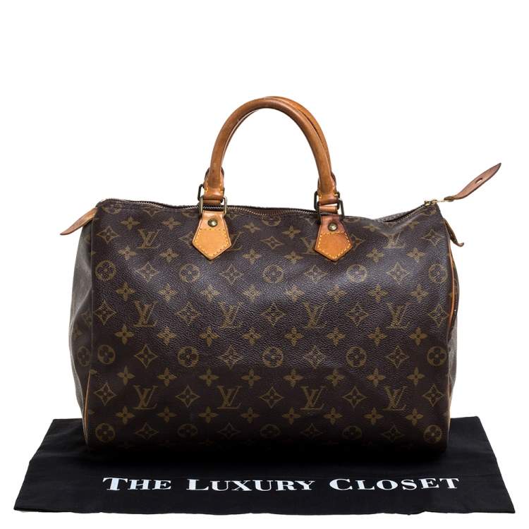 Pre Owned Louis Vuitton Monogram Canvas Speedy 35 Bag