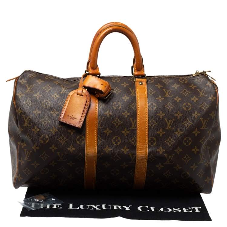 Pre Owned Louis Vuitton Monogram Canvas Keepall 45 Bag