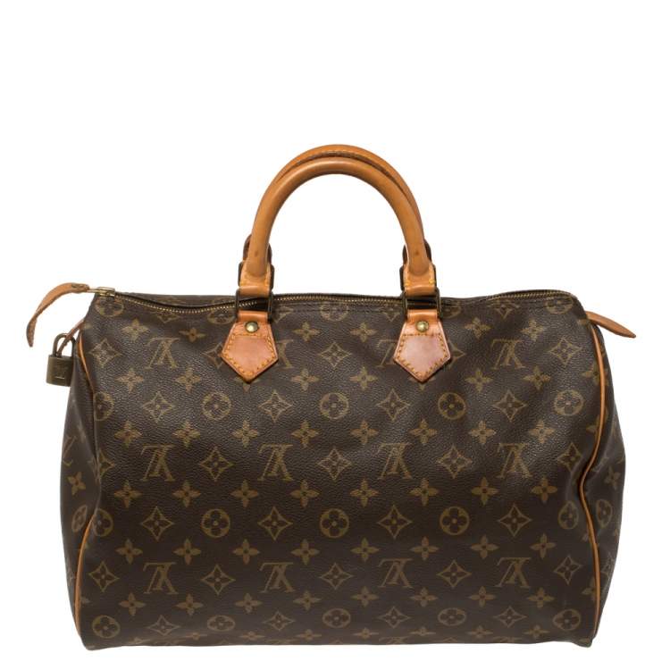 Pre Owned Louis Vuitton Monogram Canvas Speedy 35 Bag
