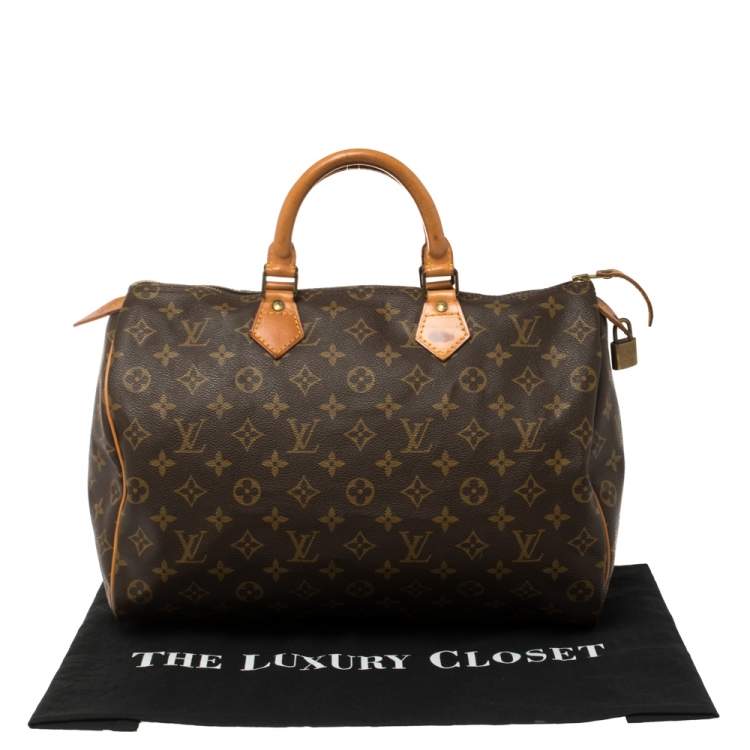 Pre Owned Louis Vuitton Monogram Canvas Speedy 35 Bag