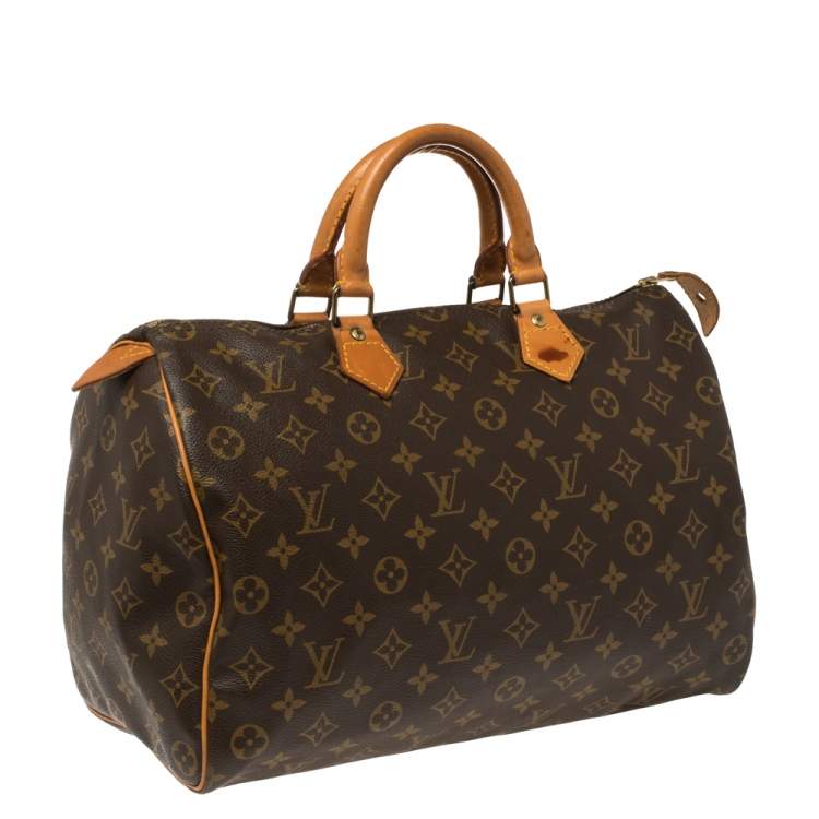 Pre Owned Louis Vuitton Monogram Canvas Speedy 35 Bag
