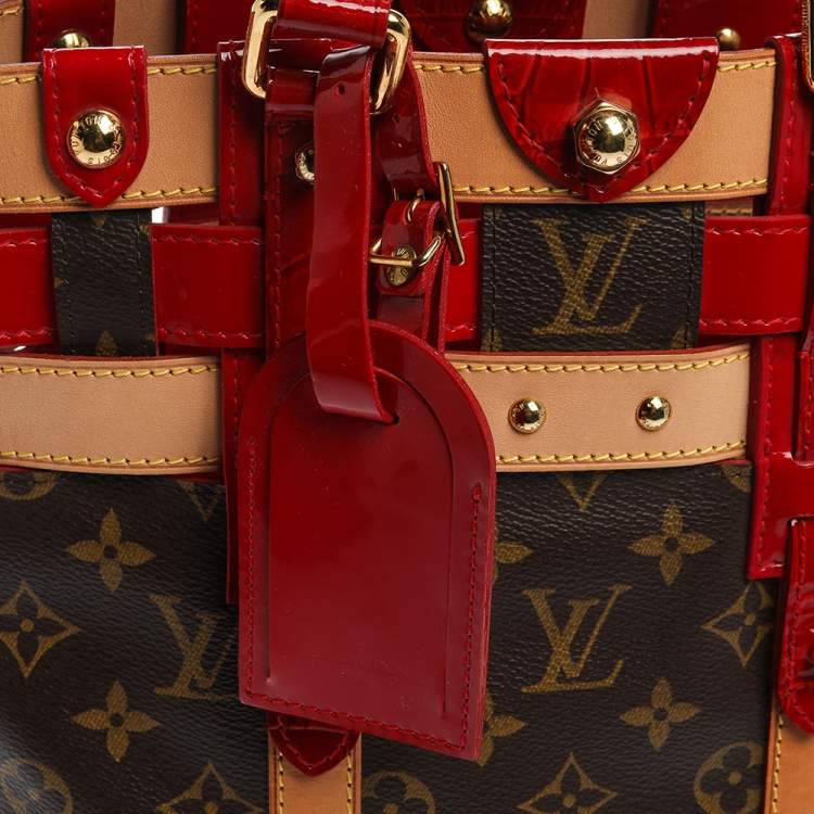 Pre Owned Louis Vuitton Red Monogram Canvas and Leather Limited Edition Rubis Neo Bucket Bag