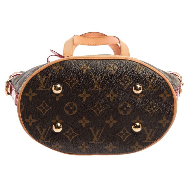 Pre Owned Louis Vuitton Red Monogram Canvas and Leather Limited Edition Rubis Neo Bucket Bag