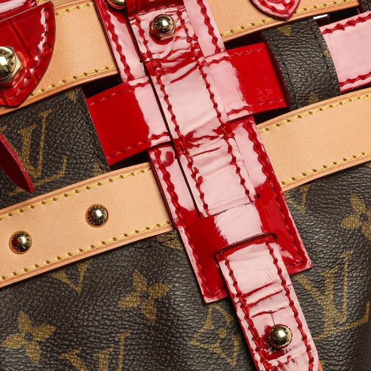Pre Owned Louis Vuitton Red Monogram Canvas and Leather Limited Edition Rubis Neo Bucket Bag