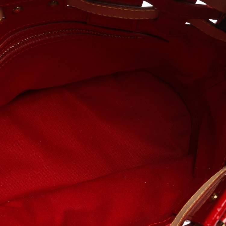 Pre Owned Louis Vuitton Red Monogram Canvas and Leather Limited Edition Rubis Neo Bucket Bag