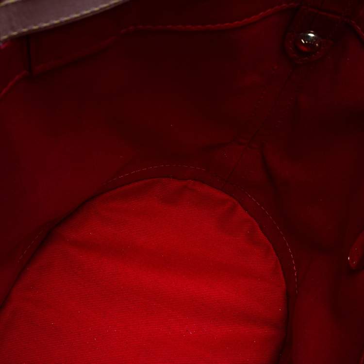 Pre Owned Louis Vuitton Red Monogram Canvas and Leather Limited Edition Rubis Neo Bucket Bag