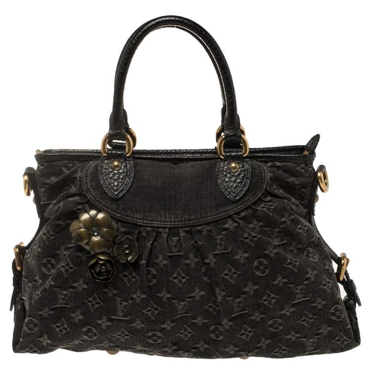 Louis Vuitton, Bags, Authentic Louis Vuitton Denim Neo Cabby Mm Black