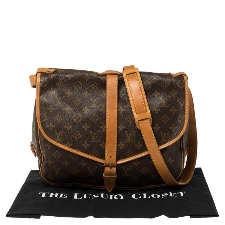 Pre Owned Louis Vuitton Monogram Canvas Saumur 35 Messenger Bag