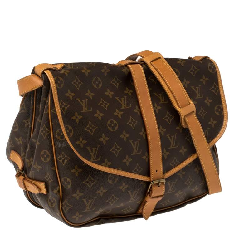 Pre Owned Louis Vuitton Monogram Canvas Saumur 35 Messenger Bag