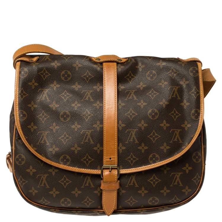 Pre Owned Louis Vuitton Monogram Canvas Saumur 35 Messenger Bag