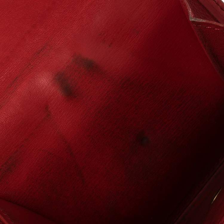 Pre Owned Louis Vuitton Red Epi Leather Elise Wallet
