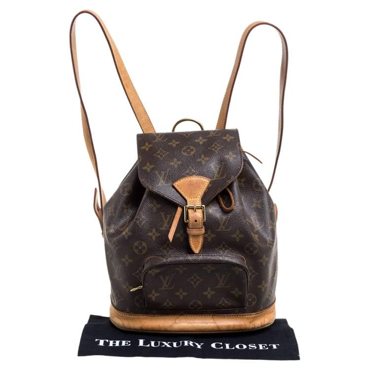 Pre Owned Louis Vuitton Monogram Canvas Montsouris MM Backpack Bag