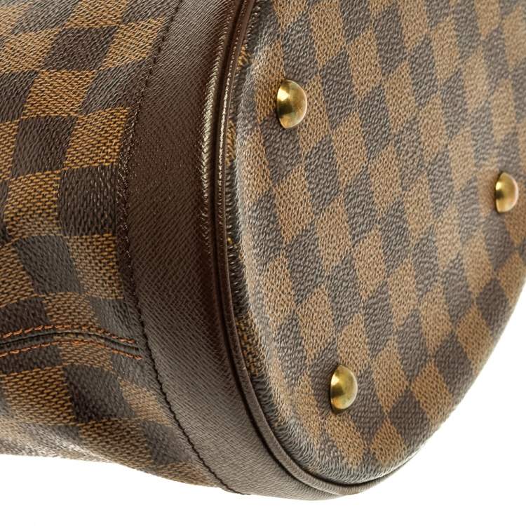 Pre Owned Louis Vuitton Damier Ebene Canvas Marais Bucket Bag