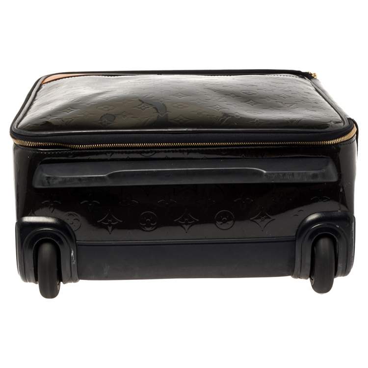Pre Owned Louis Vuitton Vert Bronze Monogram Vernis Pegase 45 Suitcase