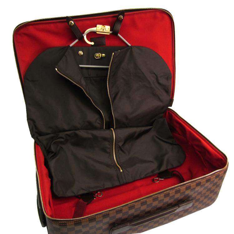 Pre Owned Louis Vuitton Damier Ebene Canvas Soft Case Pegase 55 Trolley Bag