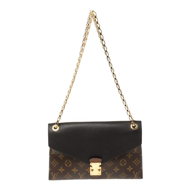 Louis Vuitton Monogram/Leather Pallas Chain Flap Bag For Sale at