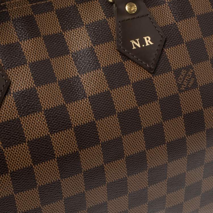 Pre Owned Louis Vuitton Damier Ebene Canvas Speedy 30 Bag