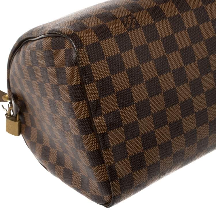 Pre Owned Louis Vuitton Damier Ebene Canvas Speedy 30 Bag